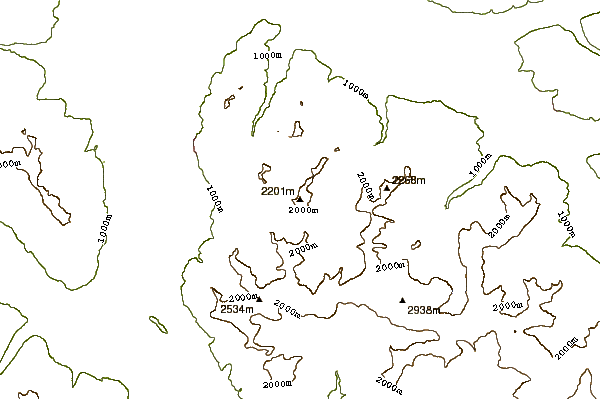 Mountain peaks around Gamsgrat