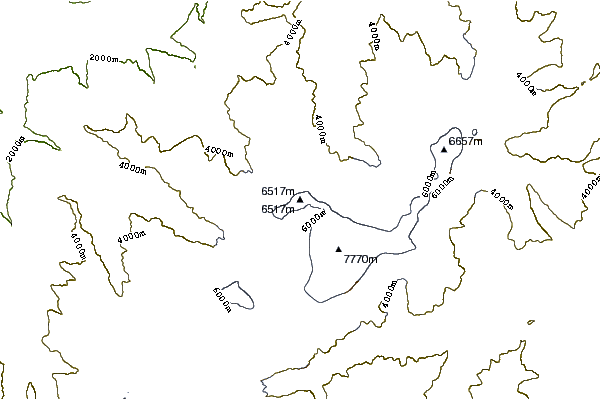 Mountain peaks around Ganalo Peak