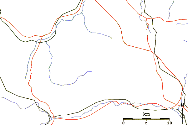 Roads and rivers around Ganboa