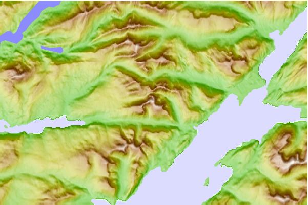 Surf breaks located close to Garbh Bheinn