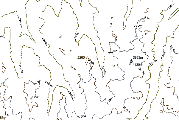 Mountain peaks around Garde de Bordon