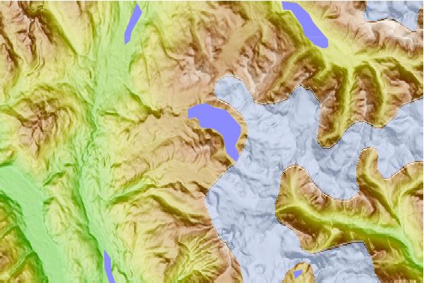 Surf breaks located close to Garibaldi Lake Volcanic Field