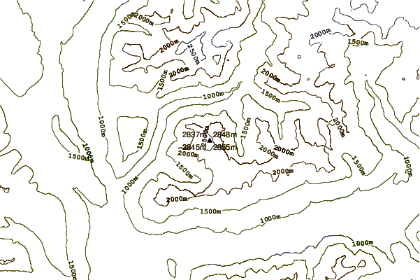 Mountain peaks around Garnet Peak