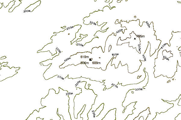 Mountain peaks around Garreg Lwyd (Black Mountain)