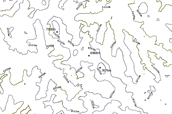 Mountain peaks around Gasherbrum II