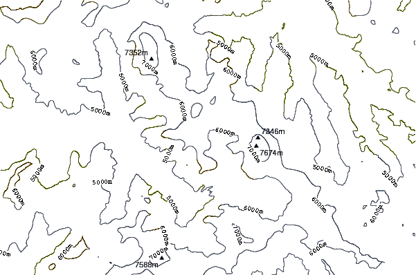 Mountain peaks around Gasherbrum III