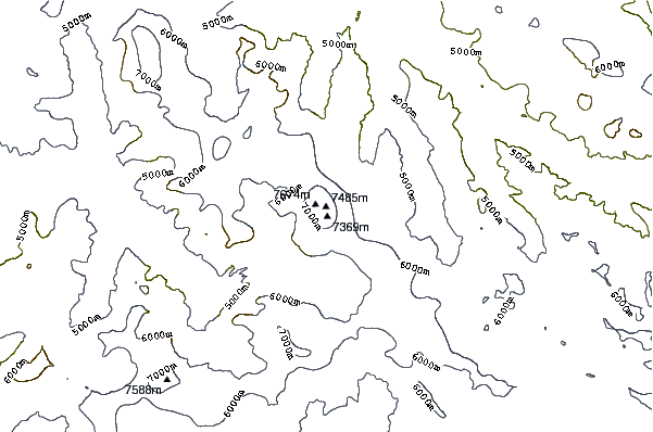 Mountain peaks around Gasherbrum