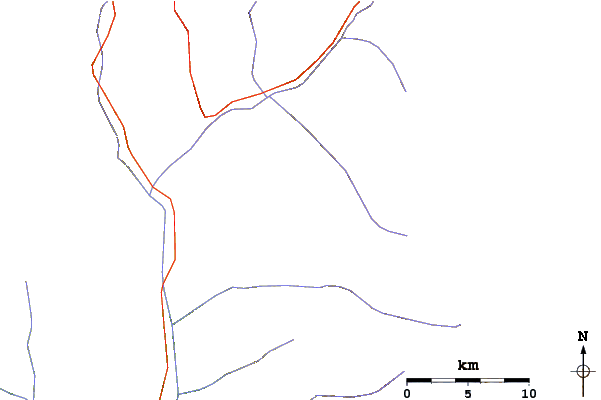 Roads and rivers around Gauri Sankar