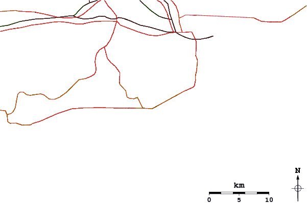 Roads and rivers around Gavea Rock