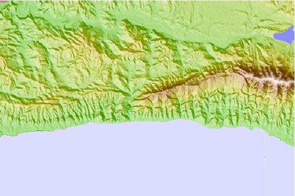 Surf breaks located close to Gaviota Peak