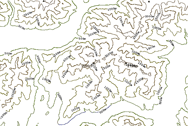 Mountain peaks around Gazzirola