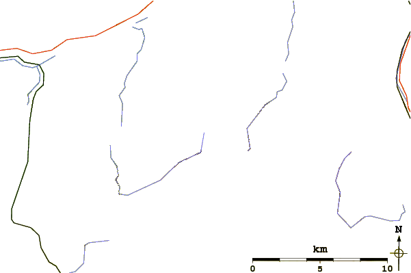 Roads and rivers around Geal-Chàrn