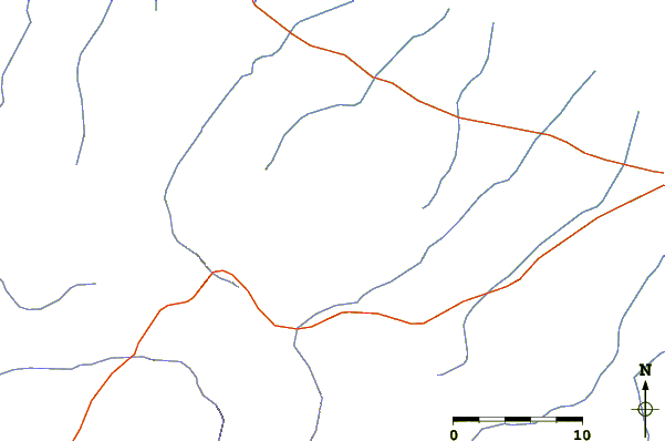 Roads and rivers around Gebel Elba