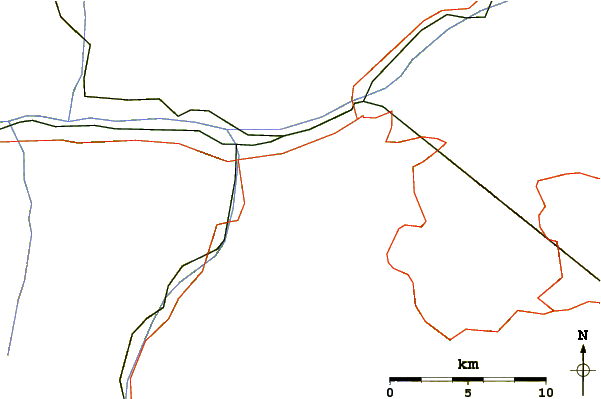 Roads and rivers around Gebidum