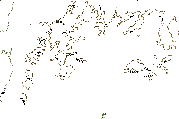 Mountain peaks around Gelincikana