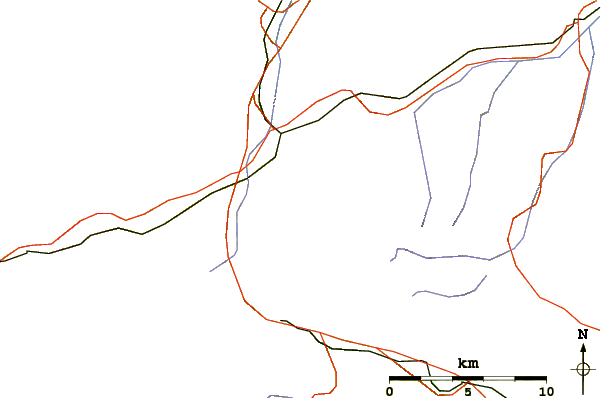 Roads and rivers around Gemsstock