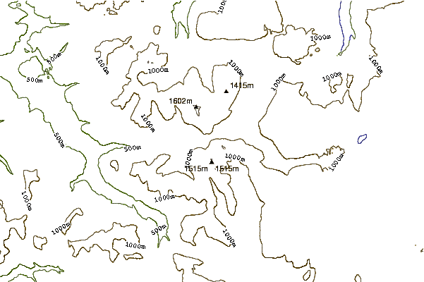 Mountain peaks around Geryon