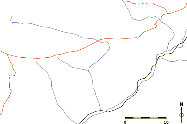 Roads and rivers around Ghar-e-Roodafshan