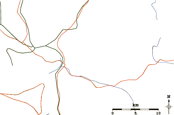 Roads and rivers around Giakupitsa