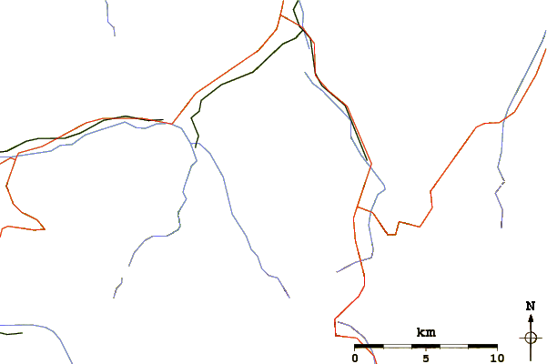 Roads and rivers around Giferspitz