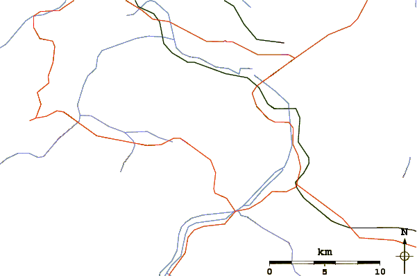 Roads and rivers around Gimpel