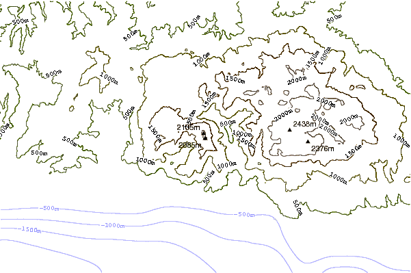 Mountain peaks around Gingilos