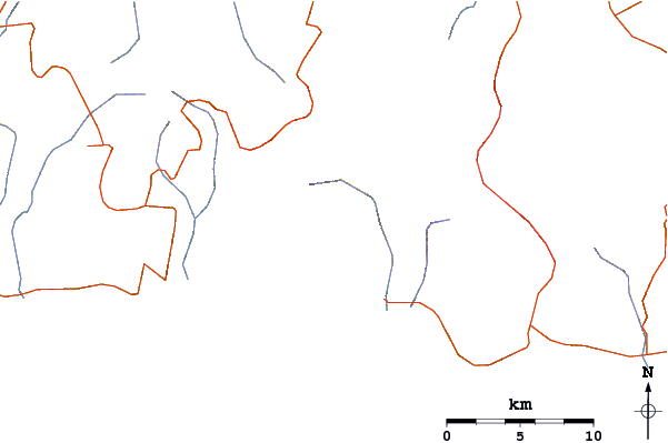 Roads and rivers around Gingilos