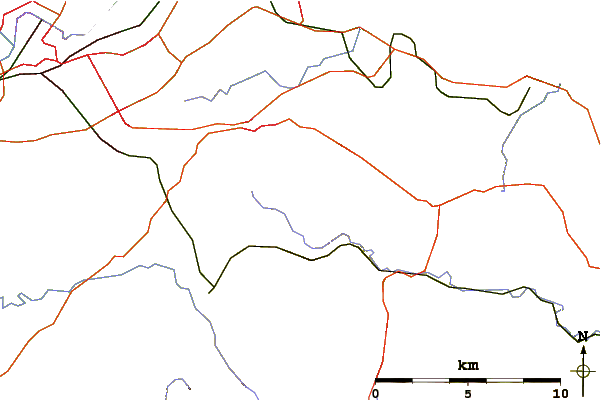 Roads and rivers around Gisborough Moor