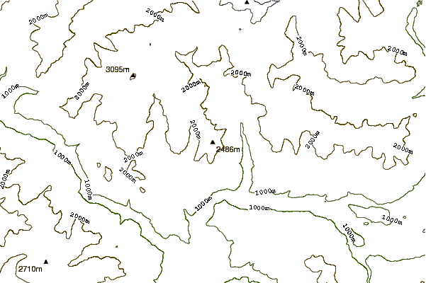 Mountain peaks around Gitschberg