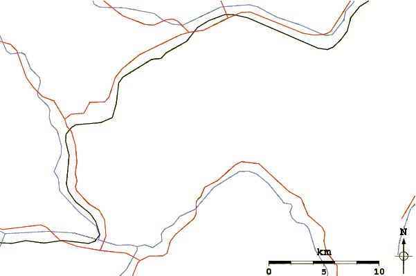 Roads and rivers around Giumalau