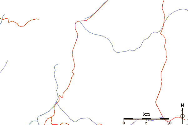 Roads and rivers around Gjalices