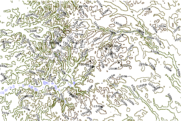 Mountain peaks around Gjertvasstind