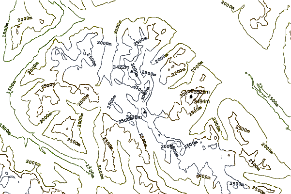 Mountain peaks around Glacier Peak (Canadian Rockies)