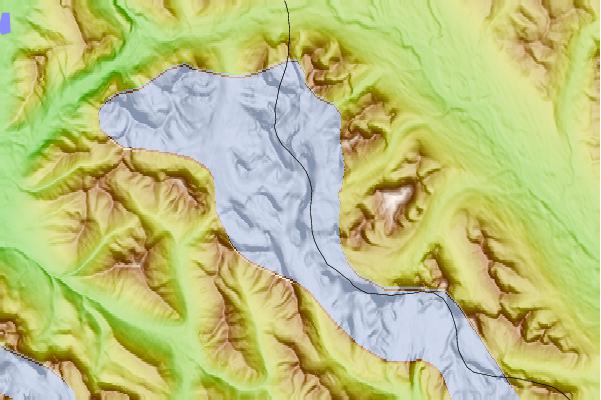 Surf breaks located close to Glacier Peak (Canadian Rockies)