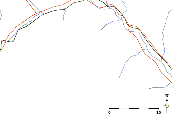 Roads and rivers around Glacier Peak (Canadian Rockies)