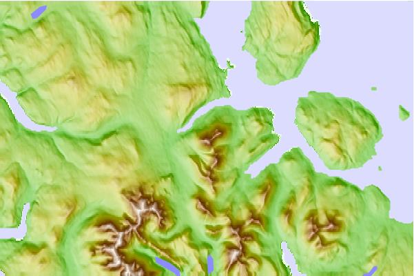 Surf breaks located close to Glamaig