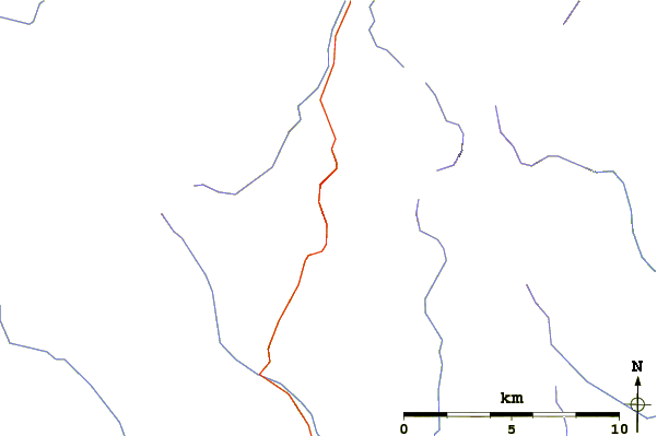 Roads and rivers around Glas Tulaichean