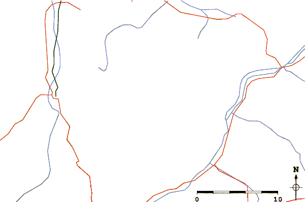 Roads and rivers around Glasfelderkopf