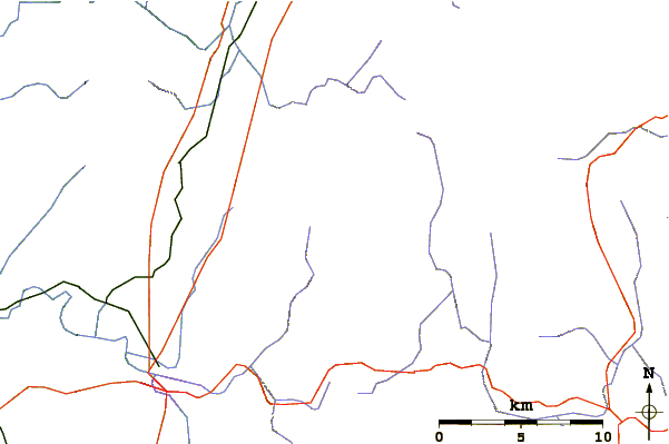 Roads and rivers around Glastenbury Mountain