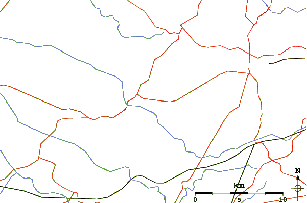 Roads and rivers around Glastonbury Tor