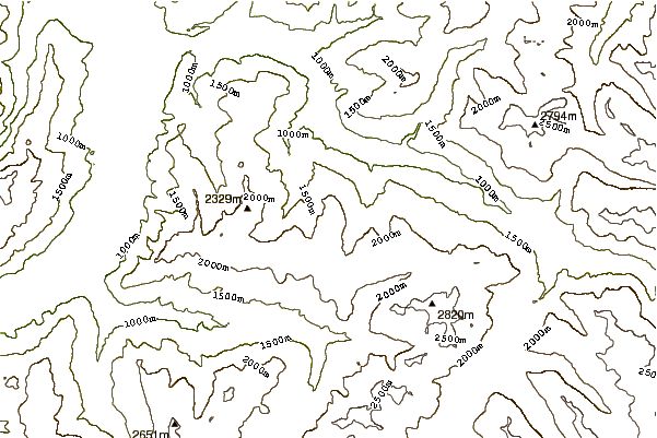 Mountain peaks around Glattwang