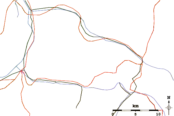 Roads and rivers around Glattwang