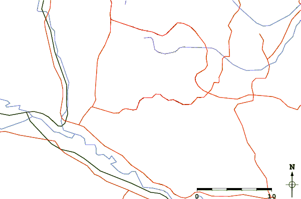 Roads and rivers around Gledić mountains