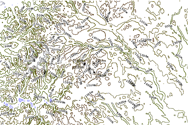 Mountain peaks around Glittertind