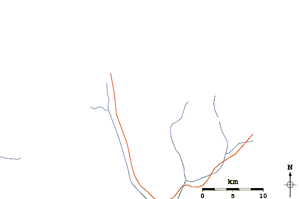 Roads and rivers around Gokyo Ri