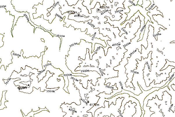 Mountain peaks around Gold Hill