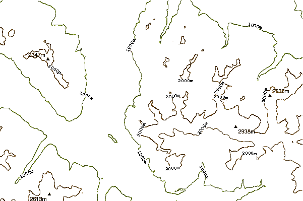 Mountain peaks around Goldlochspitz