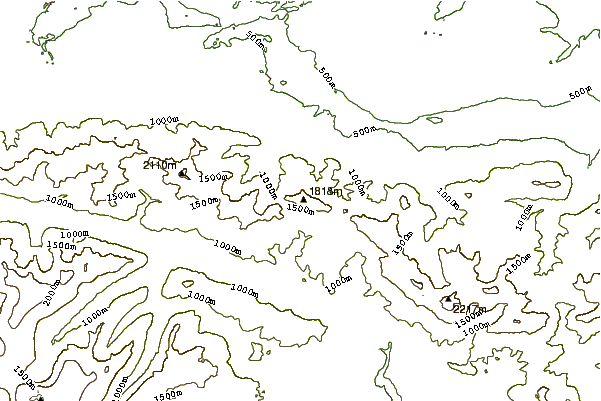 Mountain peaks around Golica