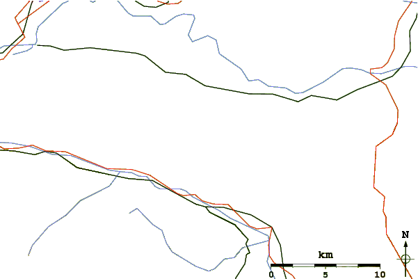 Roads and rivers around Golica