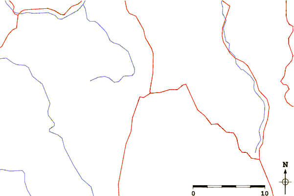 Roads and rivers around Goljak